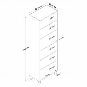 Dulap multifunctional pentru depozitare cu 4 usi, pentru dormitor, hol sau birou, alb. Fidelis