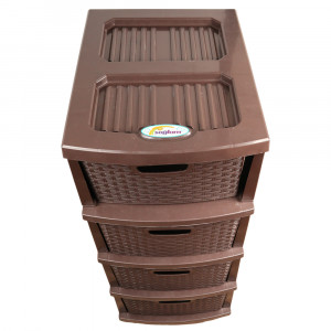 Dulap plastic universal pentru depozitare, cu 4 sertare, model Aristocrat