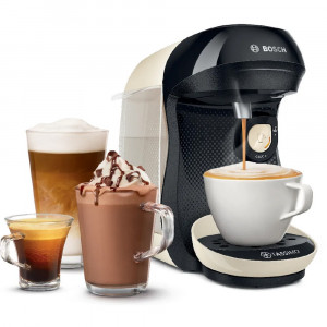 Espressor BOSCH Tassimo Happy TAS1007, 0.7 l, 1300 W, Bej/Negru