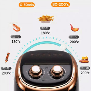 Friteuza cu aer cald - air fryer, 1200W, capacitate 3.5kg, DSP KB2078