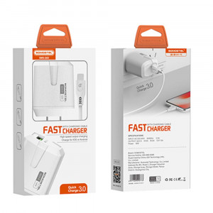 Incarcator retea SMS-Q02, PD 18W plus cablu Lightning, alb