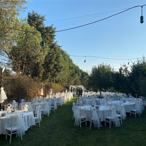Masa evenimente, MDF natur, picioare metalice pliabile, 160 cm (8-10 persoane), Ramo - Img 3