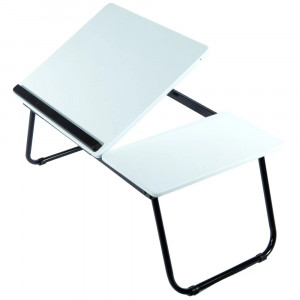Masa pentru laptop, Thomas, culoare alb, dimenisuni 55X32X23 cm