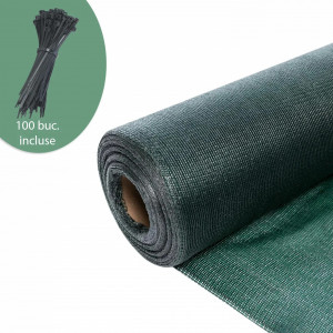 Plasa de umbrire pentru solar, 2m x 50m, 40% densitate grad de umbrire