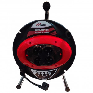 Prelungitor cablu electric pe tambur, 30 m, 4 prize, 3000 W