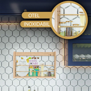 Raft organizator din lemn pentru carti si caiete, Montessori