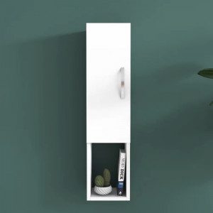 Raft pentru perete cu 3 spatii de depozitare,alb ,22.1x18.5x90cm,Bolleli