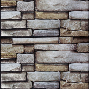 Tapet decorativ autoadeziv 3D, 1 panou 30x50cm, piatra - BrickWall