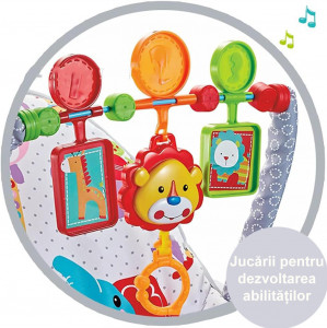Balansoar 3 in 1, muzical, scaun cu vibratii, reglabil, cu centuri de siguranta, 0-18kg