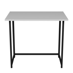 Birou pliabil PAL cu metal, 80x50 x72cm, alb cu negru