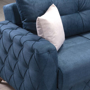 Canapea extensibila Verona, Pandia Home,lemn, albastru