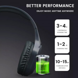 Casti hands-free bluetooth, over-ear, SMS-CJ08, albastru inchis