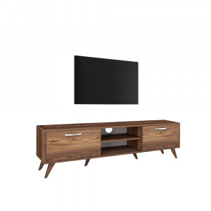 Comoda TV Nevada C1B, culoare nuc, 180x35x46,6 cm