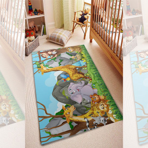 Covor pentru copii Jungle Animals, multicolor, 120x180cm