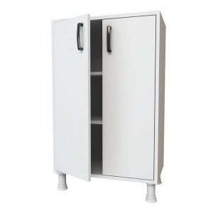 Dulap depozitare multifunctional pentru baie, bucatarie, hol ori birou, alb, 62.6 x 101.4 x 35.8 cm, Armoire