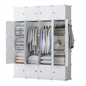 Raft - organizator modular versatil, 147x47x183 cm, alb