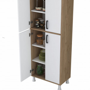 Dulap multifunctional pentru depozitare cu 4 usi, pentru dormitor, hol sau birou, alb. Fidelis