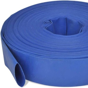 Furtun plat Pvc 50metri, 2toli(50mm), refulare pompa, cu insertie panza, albastru