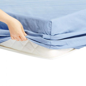 Husa de pat cu elastic 180x220cm+30cm. culoare bleu