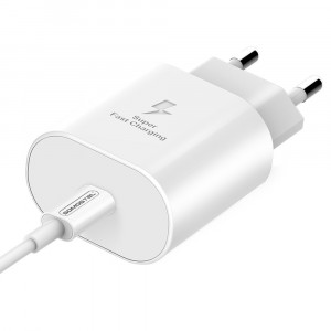 Incarcator retea SMS-Q03, plus cablu Lightning, alb