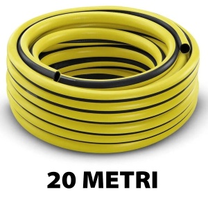 Kit furtun gradina galben 20 metri cu 4 accesorii, cupla, adaptor, pistoale de stropit, 1/2 - Img 4
