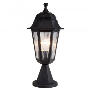 Lampa corp iluminat exterior, negru, E27, max. 100W