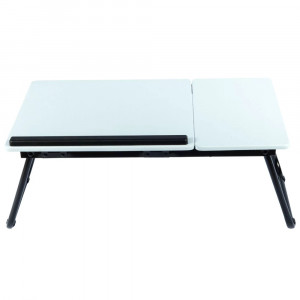 Masa pentru laptop, Thomas, culoare alb, dimenisuni 55X32X23 cm