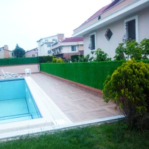 Paravan imitatie gard viu artificial, dimensiune 1.7m x 10m