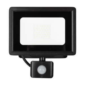Proiector LED SMD Slim Senzor 30W CW Negru