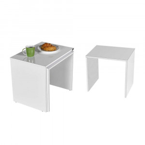 Set 3 masute de cafea Zigon, Asos Home, alb