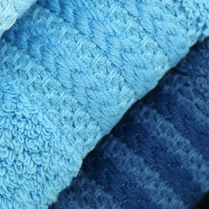 Set 4 prosoape de baie, 100% bumbac, 500 gr/m², 50x90cm, albastru