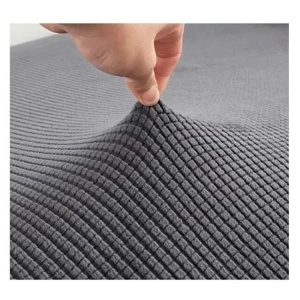Set 6 huse elastice universale pentru scaun, din poliester, gri inchis - Img 4