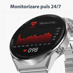 Smartwatch Efour Tech DT3, negru