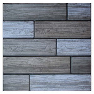 Tapet decorativ autoadeziv 3D, 1 panou 30x30cm, caramizi gri - BrickWall
