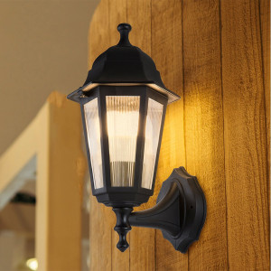 Aplica exterior iluminat, orientare in sus, negru, E27, max. 100W