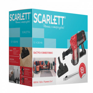 Aspirator vertical SC-VC80H18, 600 W, 0.8 l, Rosu