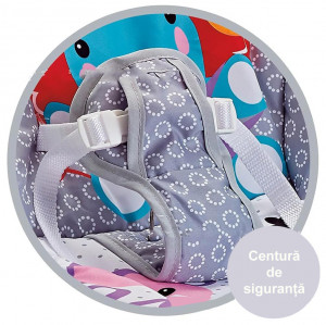 Balansoar 3 in 1, muzical, scaun cu vibratii, reglabil, cu centuri de siguranta, 0-18kg