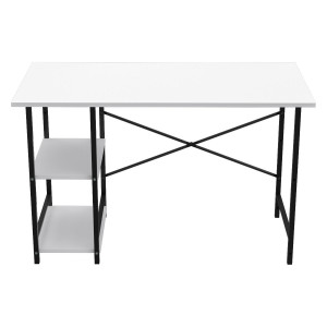 Birou Rimi cu doua etajere, 60X120 cm, alb