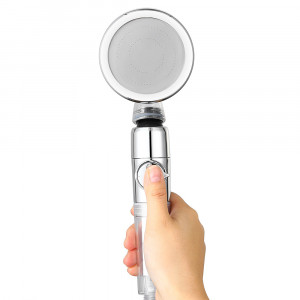 Cap para de dus Herzberg turboalimentat, filtrare, economisire 40% apa