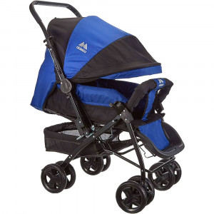 Carucior reversibil Aldeba 8028 albastru, 0 - 36 luni, 20 kg, spatar reglabil 3 pozitii