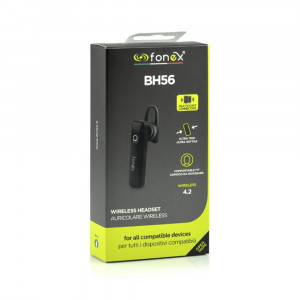 Casca Bluetooth 4.2 BH56 negru - Fonex