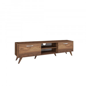 Comoda TV Nevada C1B, culoare nuc, 180x35x46,6 cm