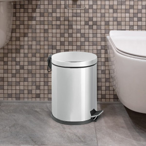 Cos de gunoi cu pedala din inox, 8l