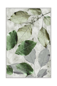 Covor Bucatarie cu print digital 3D Leafly, 60x100cm, poliester 100%, spate antiderapant