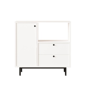 Dulap bucatarie Dona, 88X35,5X85 cm, culoare alb