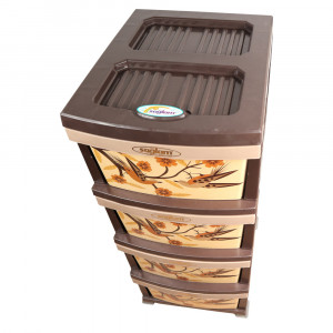 Dulap plastic universal pentru depozitare, cu 4 sertare, model Randunele