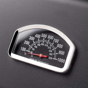 Gratar pe carbuni din fonta si piatra vulcanica, termometru, aprinzator carbuni + accesorii incluse Guruss CG-075, negru