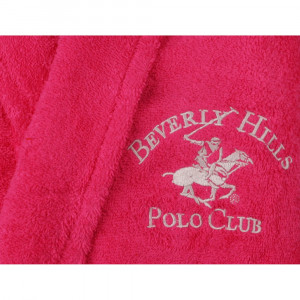 Halat de baie Beverly Hills Polo Club, M-L, 100% bumbac, roz