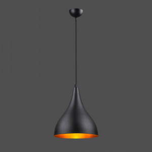 Lustra Damila, Luxe Lighting, Negru, 22x26x120 cm