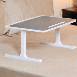 Masuta pliabila si birou practic, suport laptop, metal cu blat MDF, negru